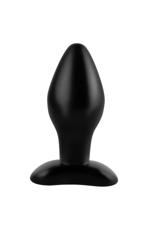 Черная анальная пробка среднего размера Large Silicone Plug - 13 см.