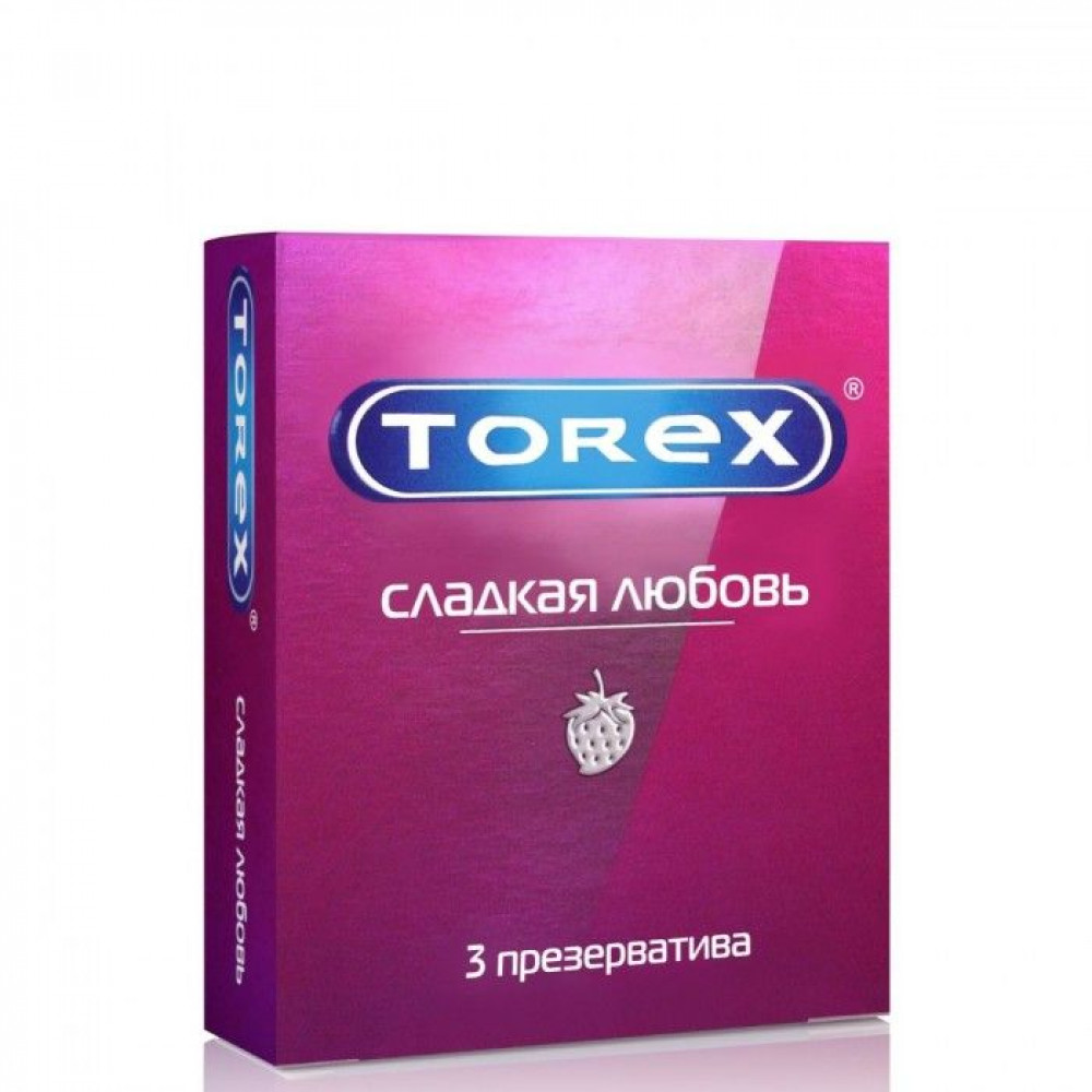 Презервативы Torex "Сладкая любовь" с ароматом клубники - 3 шт. Презервативы Torex "Сладкая любовь" с ароматом клубники - 3 шт.