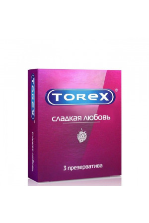 Презервативы Torex "Сладкая любовь" с ароматом клубники - 3 шт.