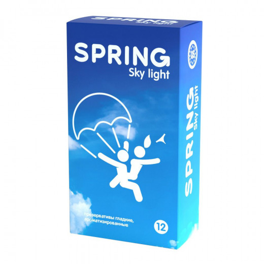 Ультратонкие презервативы SPRING SKY LIGHT - 12 шт.