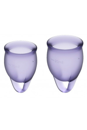 Набор фиолетовых менструальных чаш Feel confident Menstrual Cup