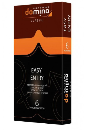 Презервативы с увеличенным количеством смазки DOMINO Easy Entry - 6 шт.