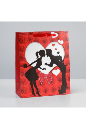 Подарочный пакет "Романтичная парочка" - 32 х 26 см.