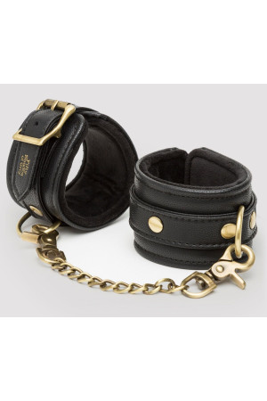 Черные наручники Bound to You Faux Leather Wrist Cuffs