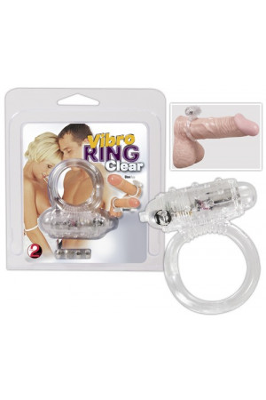 Прозрачное эрекционное виброкольцо Vibro Ring Clear