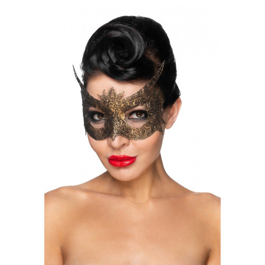Золотистая карнавальная маска "Альхена"