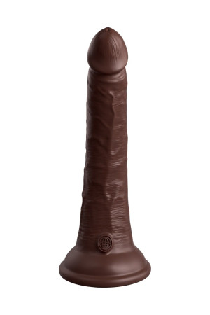 Коричневый фаллоимитатор 7" Silicone Dual Density Cock - 21 см.