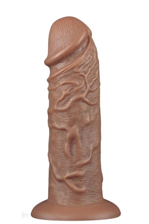 Коричневый фаллоимитатор Cubby dildo - 26,6 см.