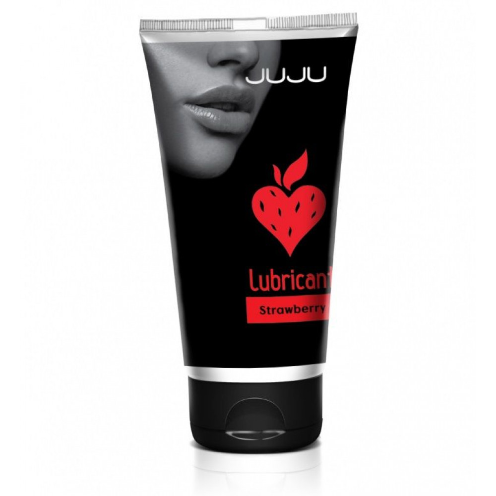 Съедобный лубрикант JUJU со вкусом клубники - 50 мл. Съедобный лубрикант JUJU со вкусом клубники - 50 мл.
