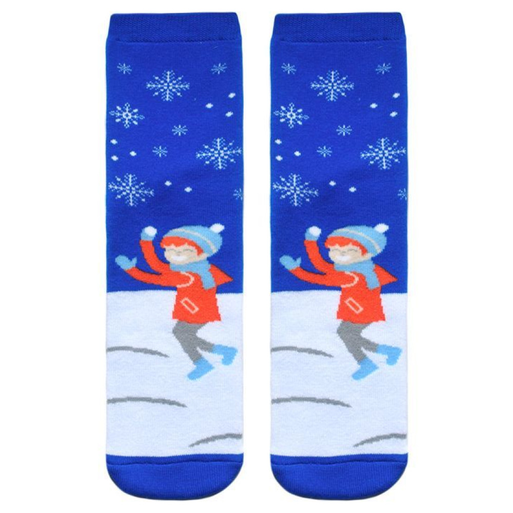 Махровые женские носки с рисунком в виде мальчика "Лапландия"