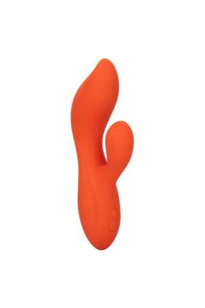 Оранжевый вибратор-кролик Liquid Silicone Dual Teaser