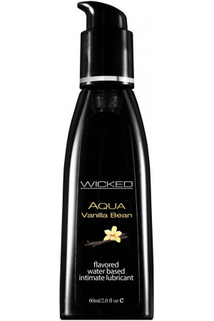 Лубрикант с ароматом ванильных бобов Wicked Aqua Vanilla Bean - 60 мл.