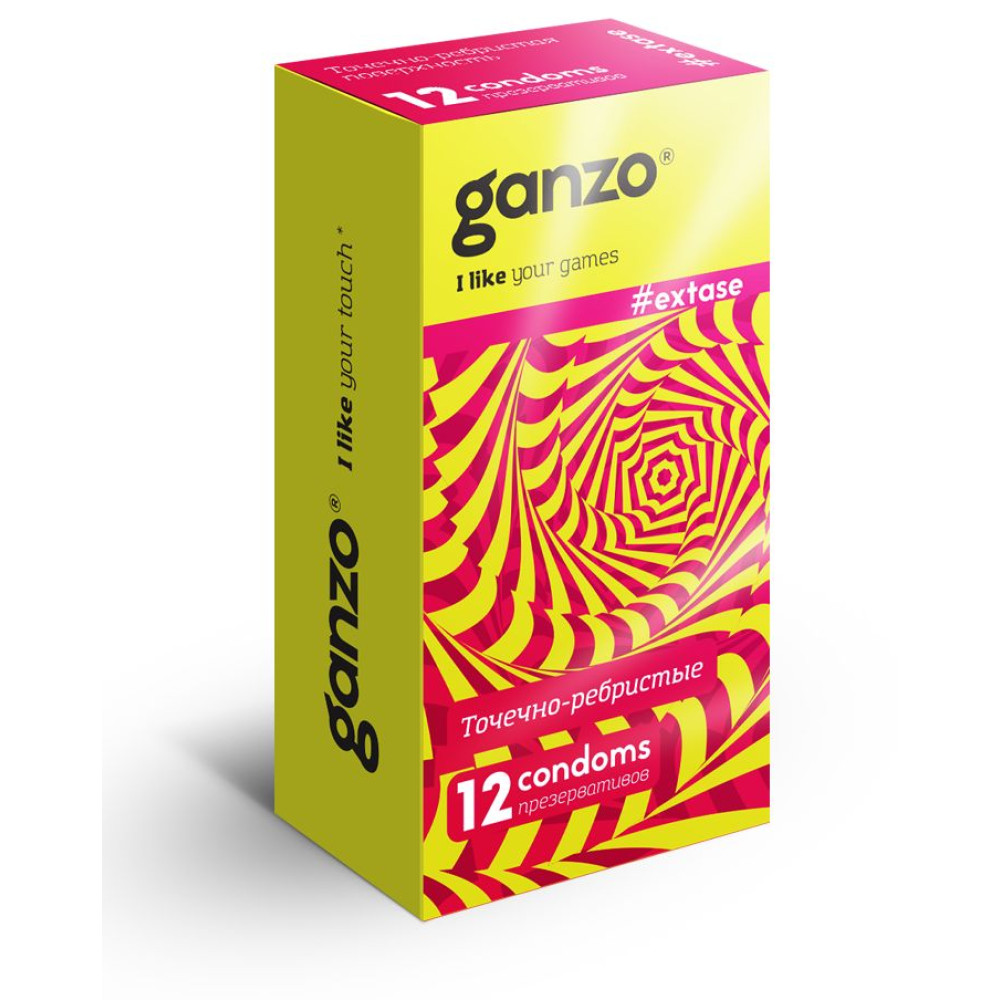 Презервативы анатомической формы с точечной и ребристой структурой Ganzo Extase - 12 шт. Презервативы анатомической формы с точечной и ребристой структурой Ganzo Extase - 12 шт.