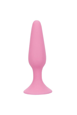 Розовая анальная пробка BEAUTIFUL BEHIND SILICONE BUTT PLUG - 11,4 см.