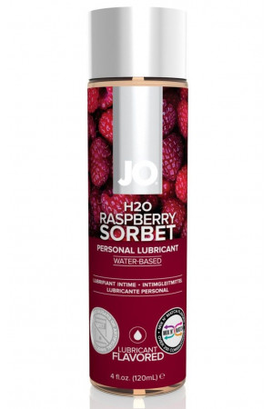 Лубрикант на водной основе с ароматом малины JO Flavored Raspberry Sorbet - 120 мл.