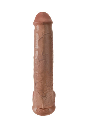 Кофейный фаллоимитатор-гигант 15" Cock with Balls - 40,6 см.