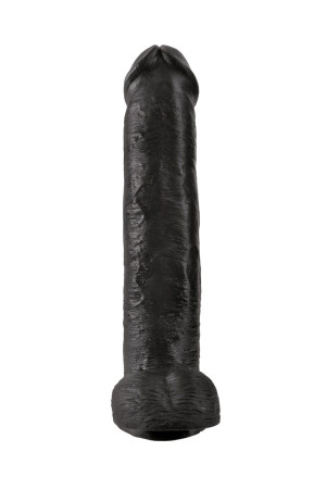 Чёрный фаллоимитатор-гигант 15" Cock with Balls - 40,6 см.