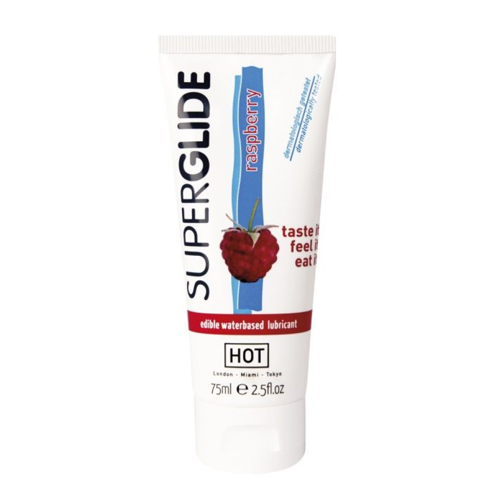 Съедобный лубрикант на водной основе с ароматом малины - 75 мл. Съедобный лубрикант на водной основе с ароматом малины - 75 мл.